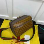 Gucci Unisex Adidas x Gucci Small Shoulder Bag Beige Brown GG Crystal Canvas - Imagen 6