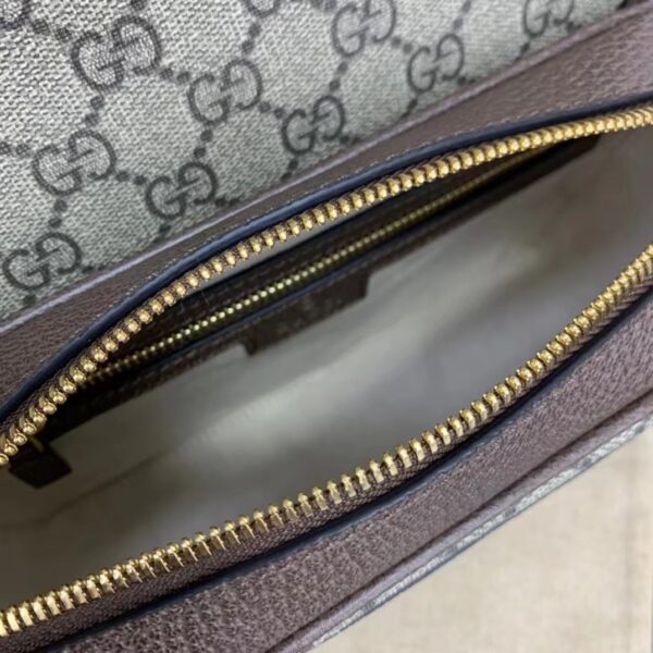 Gucci Unisex Ophidia Mini GG Shoulder Bag Beige Ebony GG Supreme Canvas (2)
