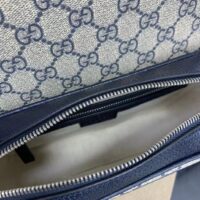 Gucci Unisex Ophidia Mini GG Shoulder Bag Blue GG Supreme Canvas Double G (7)
