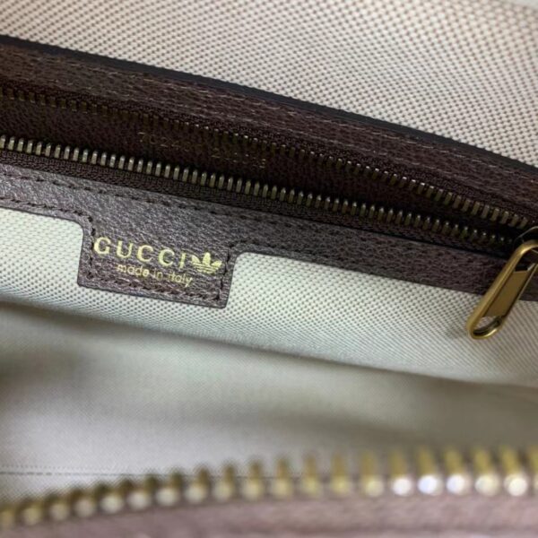 Gucci Women Adidas x Gucci Large Duffle Bag Beige Brown GG Crystal Canvas (9)