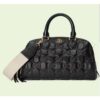 Gucci Women GG Matelassé Leather Medium Bag Black Double G Gold-Toned Hardware