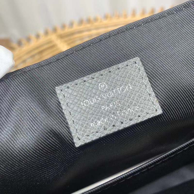 Louis Vuitton LV Men District PM Bag Black Taiga Cowhide Leather - LULUX