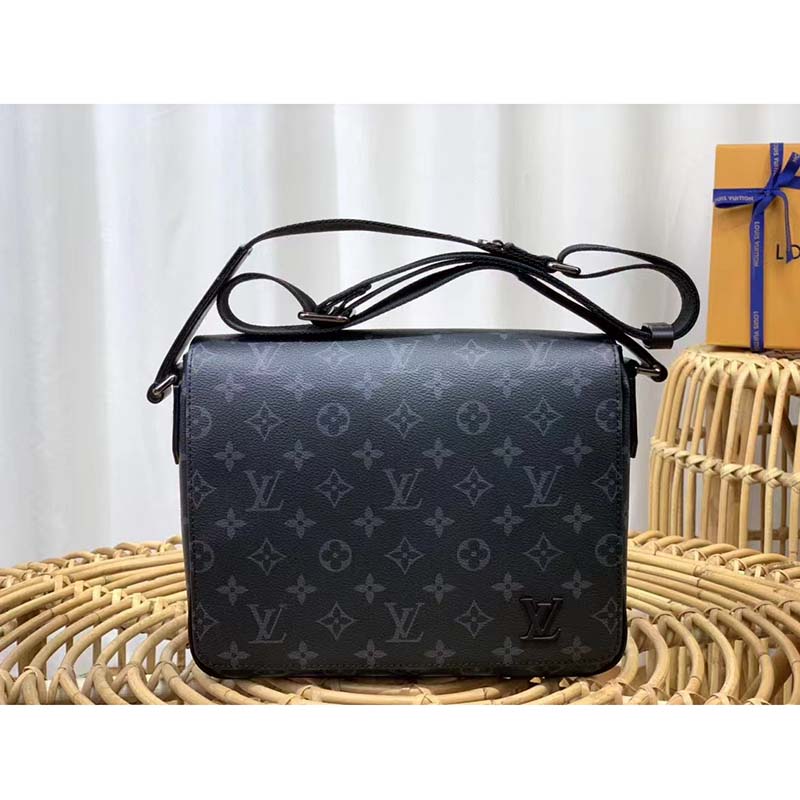 Louis Vuitton Mens Messenger Distric Crossbody Bag Eclipse Canvas PM – Luxe  Collective