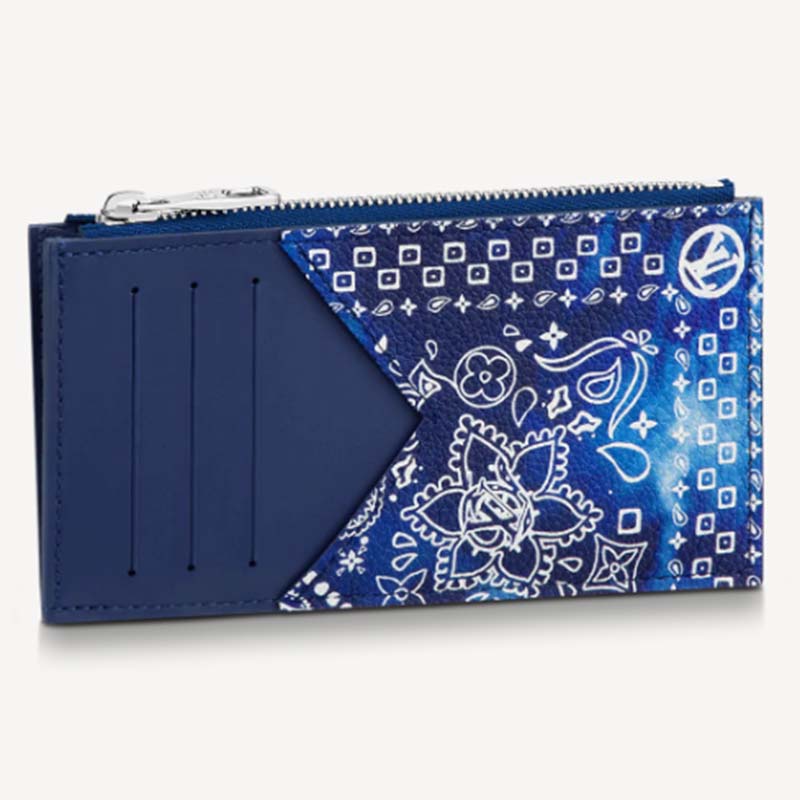 Louis Vuitton Slender Wallet Bandana (8 Card Slot) Monogram Bleached Blue