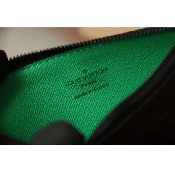 Louis Vuitton LV Unisex Coin Card Holder Monogram Macassar Coated Canvas Green (1)