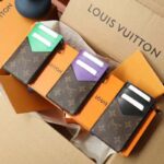 Louis Vuitton LV Unisex Coin Card Holder Monogram Macassar Coated Canvas Green - Image 10