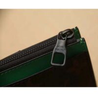 Louis Vuitton LV Unisex Coin Card Holder Monogram Macassar Coated Canvas Green (7)