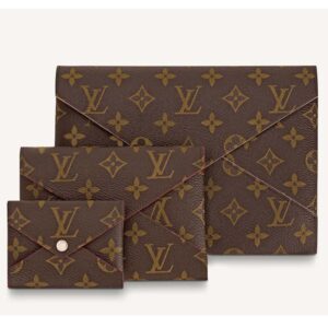 Louis Vuitton LV Unisex Kirigami Pochette Brown Monogram Coated Canvas Cowhide Leather