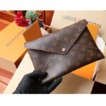 Louis Vuitton LV Unisex Kirigami Pochette Brown Monogram Coated Canvas Cowhide Leather - Image 6