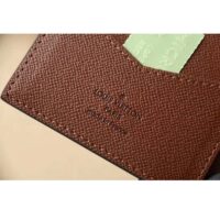 Louis Vuitton LV Unisex Passport Cover Brown Monogram Coated Canvas Cowhide Leather (6)
