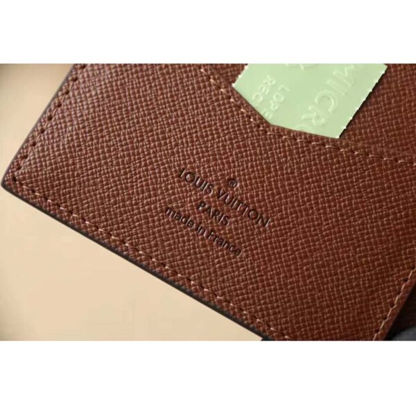 Louis Vuitton LV Unisex Passport Cover Brown Monogram Coated Canvas Cowhide Leather (1)