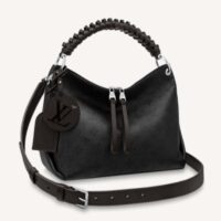 Louis Vuitton LV Women Beaubourg Hobo MM Bag Black Mahina Perforated Calf Leather (3)