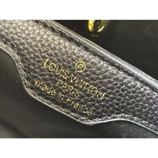 Louis Vuitton LV Women Capucines MM Handbag Black Taurillon Leather (2)
