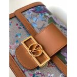 Louis Vuitton LV Women Dauphine MM Handbag Blue Coated Canvas Cowhide Leather - Image 9