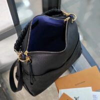 Louis Vuitton LV Women Maida Hobo Handbag Black Embossed Grained Cowhide Leather (2)