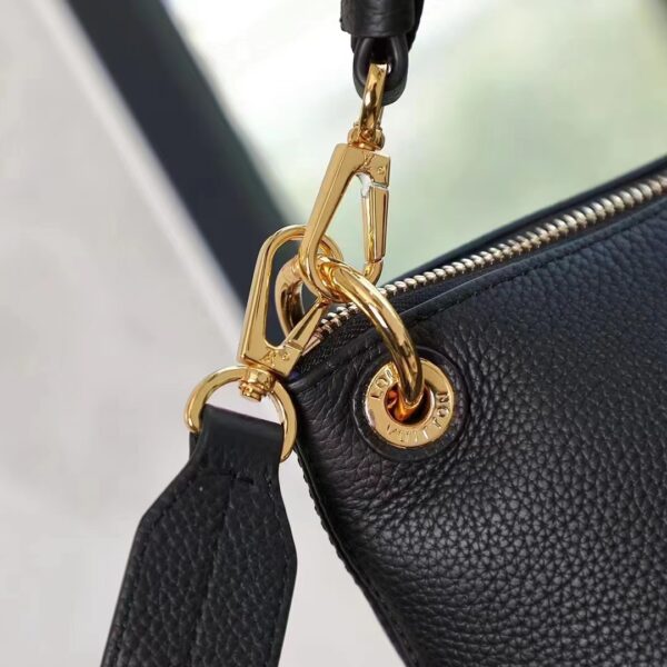 Louis Vuitton LV Women Maida Hobo Handbag Black Embossed Grained Cowhide Leather (9)