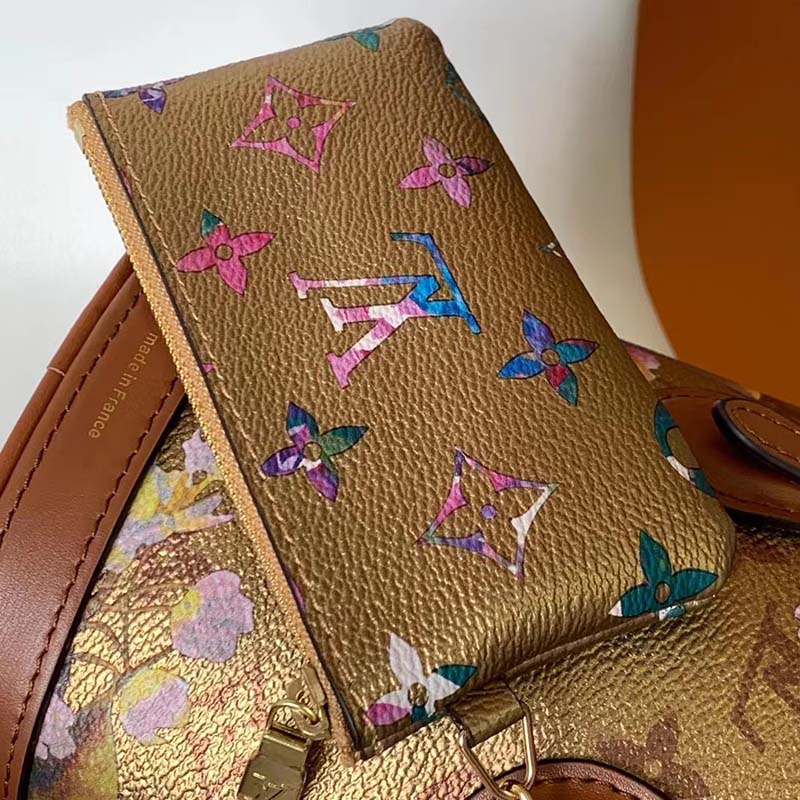 Louis Vuitton Handbag Monogram Floral Nano Bucket Women's M81724 Gold Lv  Garden