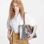 Louis Vuitton LV Women OnTheGo MM Tote Silver Coated Canvas Cowhide Leather - Image 12