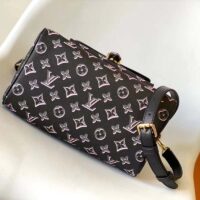 Louis Vuitton LV Women Speedy Bandoulière 25 Handbag Black Monogram Coated Canvas (11)