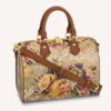 Louis Vuitton LV Women Speedy Bandoulière 25 Handbag Gold Coated Canvas Cowhide Leather