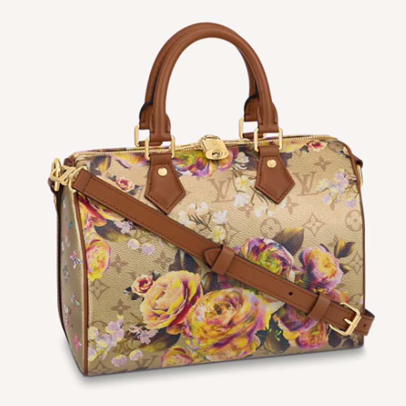 Louis Vuitton Speedy Bandouliere 25 Beige/Ocher in Monopaname Coated Canvas  with Gold-tone - US