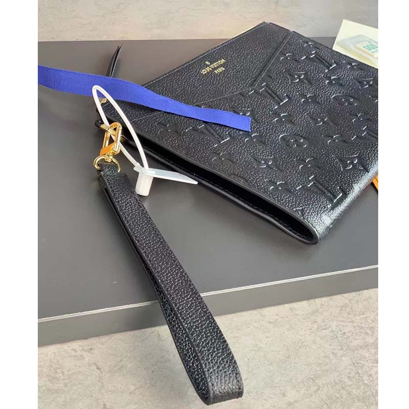 Louis Vuitton Monogram Empreinte Daily Pouch, Black, * Inventory Confirmation Required