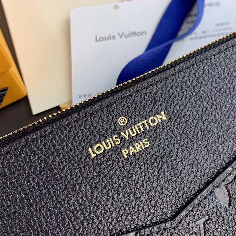 Louis Vuitton Pochette Métis East West Black in Embossed Supple