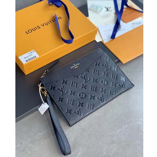 Louis Vuitton Unisex Daily Pouch Black Monogram Empreinte Embossed Supple Grained Cowhide (7)