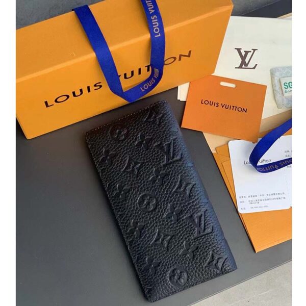 Louis Vuitton Unisex LV Brazza Wallet Black Taurillon Cowhide Leather (1)