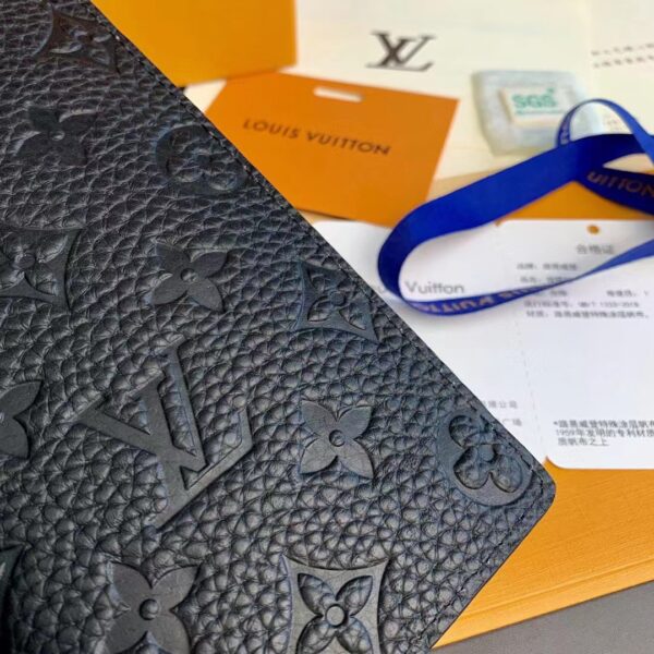 Louis Vuitton Unisex LV Brazza Wallet Black Taurillon Cowhide Leather (3)