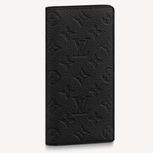 Louis Vuitton Unisex LV Brazza Wallet Black Taurillon Cowhide Leather