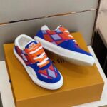 Louis Vuitton Unisex LV Ollie Richelieu Sneaker Orange Mix Materials Bicolor Double Laces - immagine 4