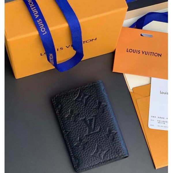 Louis Vuitton Unisex LV Pocket Organizer Monogram Black Taurillon Leather Cowhide Leather (10)