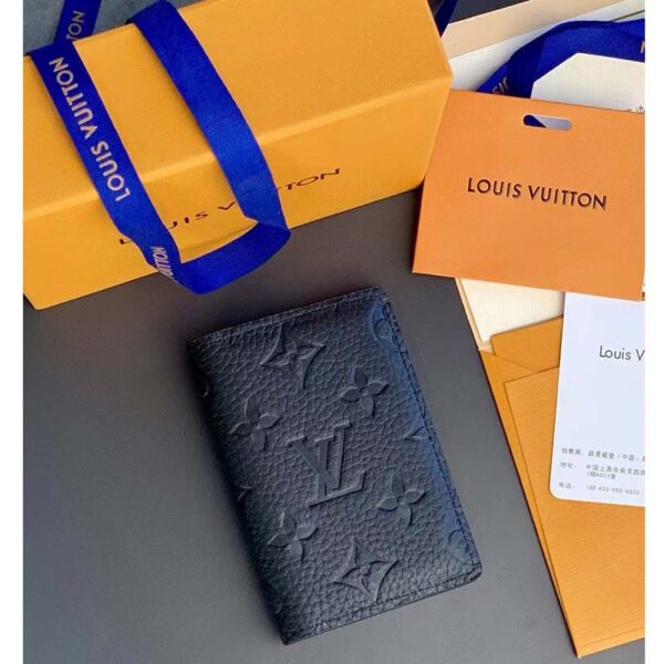 Louis Vuitton Unisex LV Pocket Organizer Monogram Black Taurillon Leather Cowhide Leather (3)