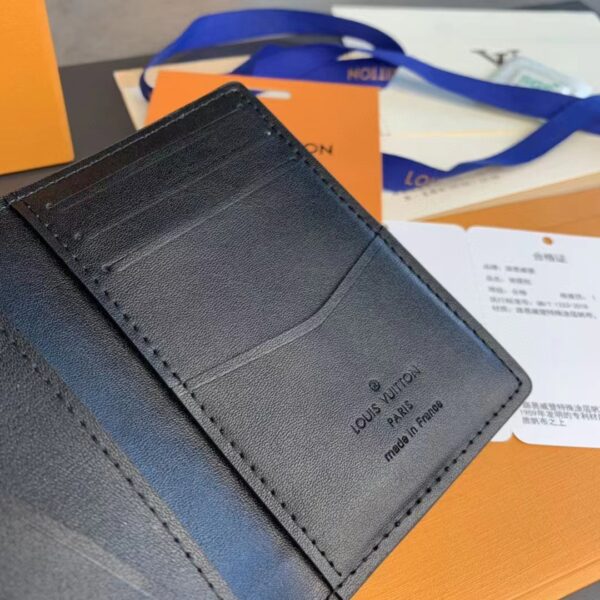 Louis Vuitton Unisex LV Pocket Organizer Monogram Black Taurillon Leather Cowhide Leather (6)
