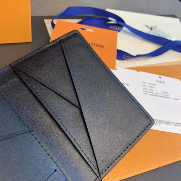 Louis Vuitton Unisex LV Pocket Organizer Monogram Black Taurillon Leather Cowhide Leather (7)