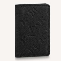 Louis Vuitton Unisex LV Pocket Organizer Monogram Black Taurillon Leather Cowhide Leather (8)