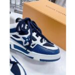 Louis Vuitton Unisex LV Trainer Sneaker Black Monogram Denim Rubber Outsole Flowers - Bild 10