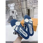 Louis Vuitton Unisex LV Trainer Sneaker Black Monogram Denim Rubber Outsole Flowers - Bild 8