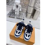 Louis Vuitton Unisex LV Trainer Sneaker Black Monogram Denim Rubber Outsole Flowers - Bild 3