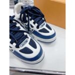 Louis Vuitton Unisex LV Trainer Sneaker Black Monogram Denim Rubber Outsole Flowers - Bild 9