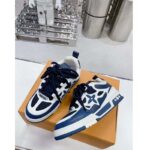 Louis Vuitton Unisex LV Trainer Sneaker Black Monogram Denim Rubber Outsole Flowers - Bild 4