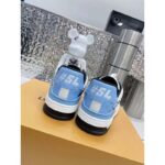 Louis Vuitton Unisex LV Trainer Sneaker Black Printed Calf Leather Rubber Monogram Flowers - Image 8