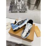 Louis Vuitton Unisex LV Trainer Sneaker Black Printed Calf Leather Rubber Monogram Flowers - Image 6