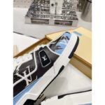 Louis Vuitton Unisex LV Trainer Sneaker Black Printed Calf Leather Rubber Monogram Flowers - Image 9