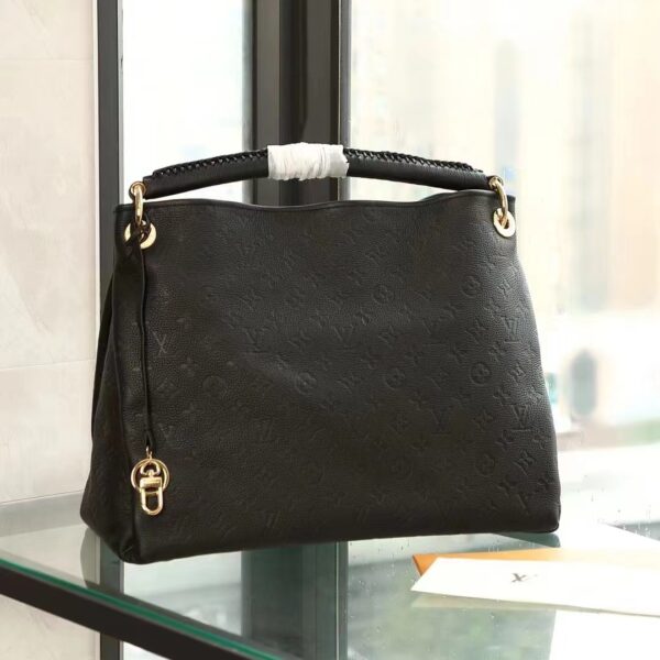 Louis Vuitton Women Artsy MM Handbag Black Monogram Empreinte Embossed Supple Grained Cowhide (1)