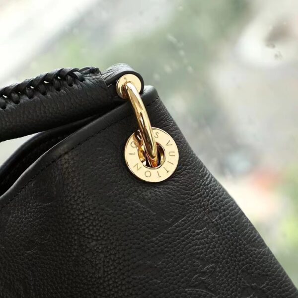 Louis Vuitton Women Artsy MM Handbag Black Monogram Empreinte Embossed Supple Grained Cowhide (12)