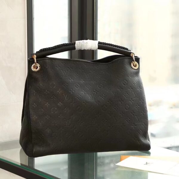 Louis Vuitton Women Artsy MM Handbag Black Monogram Empreinte Embossed Supple Grained Cowhide (2)