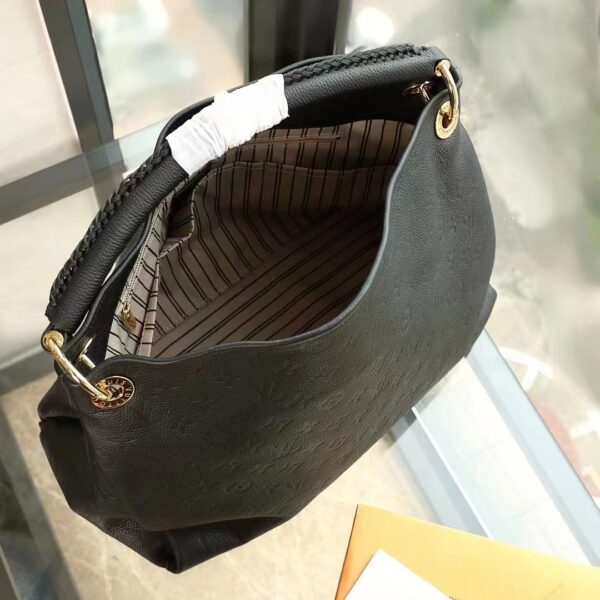 Louis Vuitton Women Artsy MM Handbag Black Monogram Empreinte Embossed Supple Grained Cowhide (4)