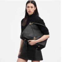 Louis Vuitton Women Artsy MM Handbag Black Monogram Empreinte Embossed Supple Grained Cowhide (11)